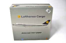 Inflight Models or similar 1/200 diecasst model aircraft comprising, FOX Lufthansa Cargo Boeing