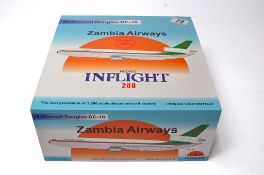Inflight Models or similar 1/200 diecasst model aircraft comprising, Inflight 200 Zambia Airways