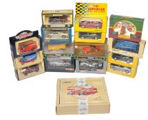 A selection of boxed diecast model vehicles from Corgi and Lledo plus Maisto Supercar Collection.