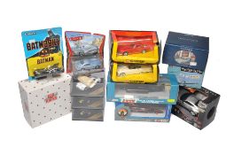 A mixed group of boxed diecast models including Lledo Land speed cars, Pauls Model Art Volkswagen,