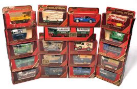A selection of later issue Matchbox Models of Yesteryear. Various diecast vehicles relating to