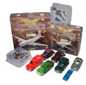 A group of loose friction driven diecast model vehicles plus various boxed Aircraft from Corgi.