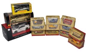 A group of later issue Matchbox Models of Yesteryear plus larger scale model vehicles including RC