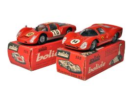 Solido duo of older issues comprising No. 151 Porsche Carrera plus No. 152 Ferrari 330 P3. Both very