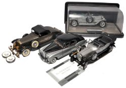 A group of Franklin Mint larger scale diecast Rolls Royce Models. Some with minor faults, as shown.