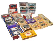 A mixed selection of boxed diecast models from various makers including Lledo, Matchbox Dinky, Corgi
