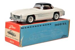 Tekno no. 925 Mercedes Benz 300SL. Cream / black roof and red interior. Displays generally