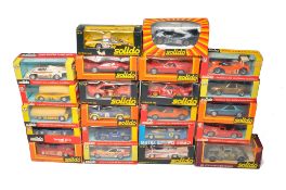A group of 22 x Solido (1970/80's) diecast model vehicles. Mostly racing variants. Mostly