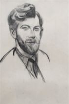 WYNDHAM LEWIS [1882-1957] Head [Peter Russell], 1950. pencil drawing; signed on the reverse. 31 x 22
