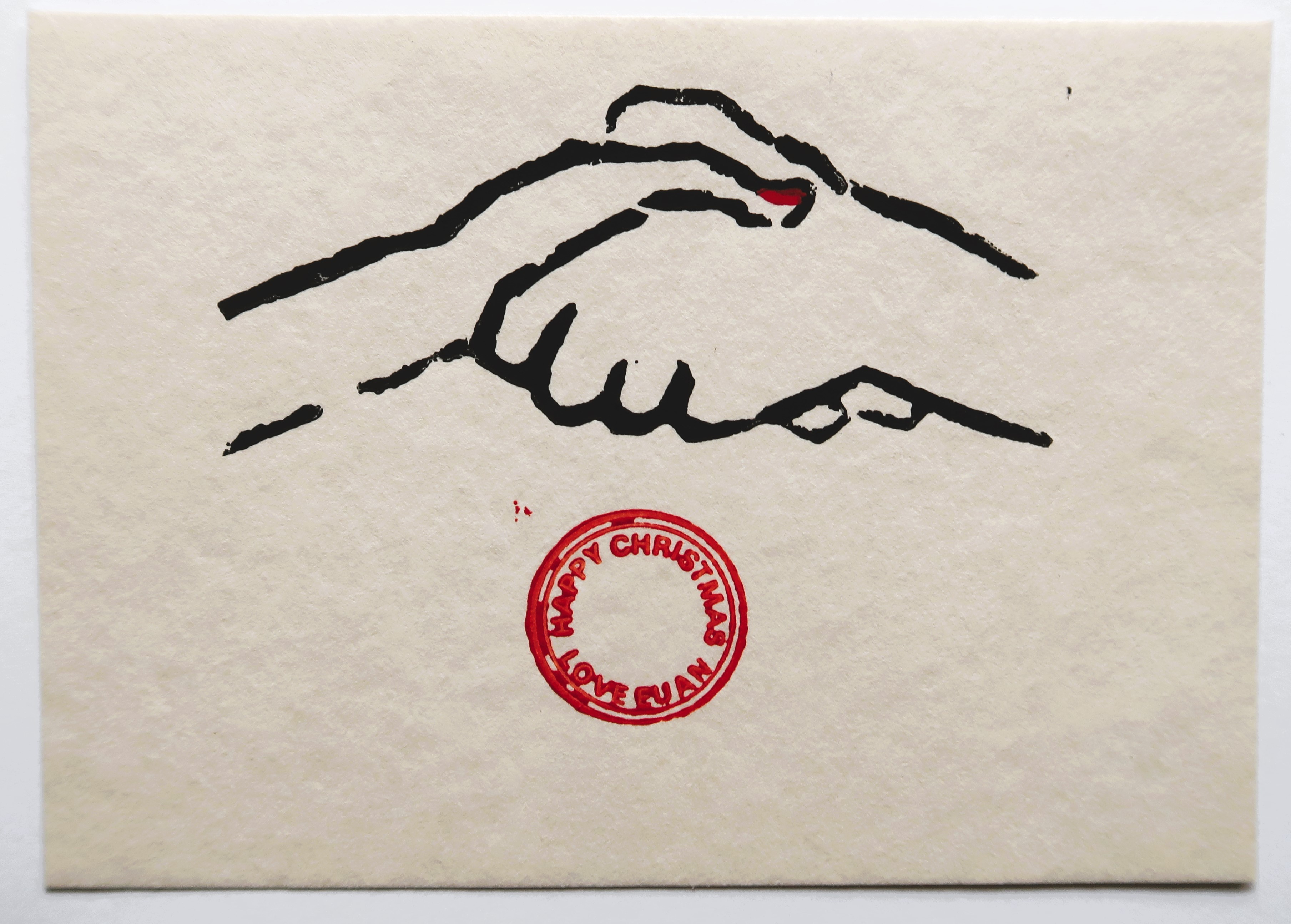 EUAN UGLOW R.A. [1932-2000]. Handclasp, 1987. linocut; signed with ...
