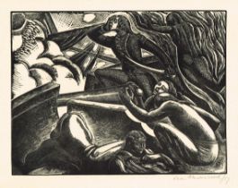 LEON UNDERWOOD [1890-1975] John Paul Jones, 1927. wood engraving, edition of 50; signed in pencil.