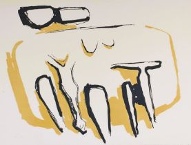 KENNETH ARMITAGE R.A. [1916-2002] Seated Figures, 1960. lithograph; signed. 37 x 48 cm. Framed.