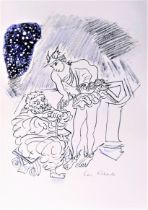 CERI RICHARDS [1903-71] Journey Towards the North 2 [Hermes & Menipeus], 1971. lithograph,