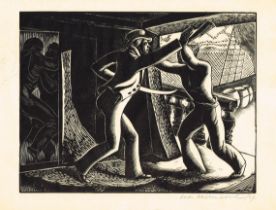 LEON UNDERWOOD [1890-1975] John Paul Jones, 1927. wood engraving, edition of 50; signed in pencil.