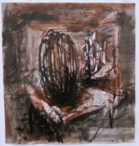 PRUNELLA CLOUGH [1919-99] Composition - Interior. watercolour and ink. 20 x 19 cm - frame 36 x 29