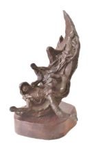 LEON UNDERWOOD [1890-1975] Neighbours, 1969. bronze, edition of 7; signed. Very few were cast. 36 cm