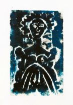 VIVIAN STANSHALL [1943-95] - Bonzo Dog Doo-Dah Band. Figure. wood engraving - not editioned -