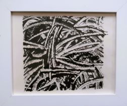 VIVIAN STANSHALL [1943-95] - Bonzo Dog Doo-Dah Band. Abstract. wood engraving, not editioned -