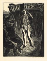 LEON UNDERWOOD [1890-1975] John Paul Jones, 1927. wood engraving, edition of 50; signed in pencil.