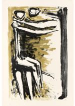 KENNETH ARMITAGE R.A. [1916-2002] 2 Figures, 1953. lithograph, edition of 50; signed. 50 x 32 cm.