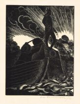 LEON UNDERWOOD [1890-1975] John Paul Jones, 1927. wood engraving, edition of 50; signed in pencil.