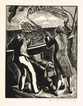 LEON UNDERWOOD [1890-1975] John Paul Jones, 1927. wood engraving, edition of 50; signed in pencil.