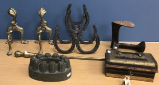 A Victorian copper jelly mould of oval form,