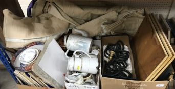 Various items to include pictures, china, books,