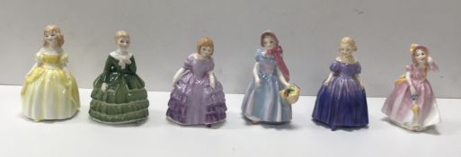 A collection of Royal Doulton miniature figurines comprising 
