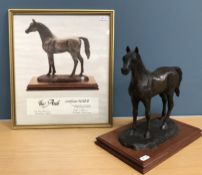 A patinated resin sculptural study of an Arab horse after the original by Susan (Sue) Mac Laurin,