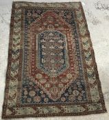 A fine Caucasian vintage rug, the centra