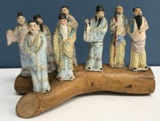 A circa 1900 Chinese polychrome decorate