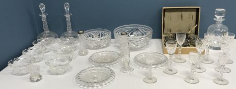 A collection of glassware to include a s