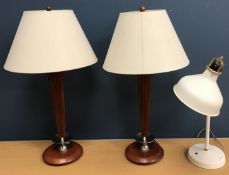 A modern IKEA anglepoise type lamp, toge