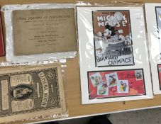 A collection of books and ephemera compr