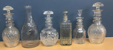 A collection of glassware comprising a p