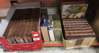 A collection of leather bound Waverley N