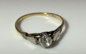 An early 20th Century yellow metal mount