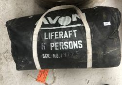 An unused vintage Avon six man inflatabl