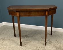 A 19th Century mahogany card table, the