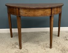 A 19th Century mahogany demi-lune side t