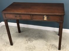 A 20th Century mahogany two drawer side