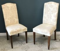 A pair of modern cream upholstered high