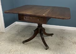 A mahogany drop-leaf Pembroke table in t
