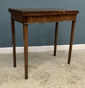 A late George III mahogany veneered fold