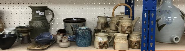 A collection of studio pottery, etc. to