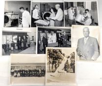 8x Set of Dunlop Advertising Photos: Ed Furgol and Peter Thompson visiting Dunlop Factory plus a