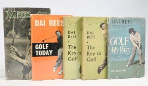 Dai Rees Golf Books: The Key to Golf 1961 x2 Golf Today 1962, Golf My Way, Dai Rees On Golf
