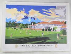 Kenneth Reed signed 1999 US Open Championship Official US Open Golf Championship Poster colour print