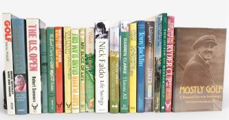 A selection of Golf Books to include Mostly Golf A Bernard Darwin Anthology 1976 Peter Ryde, the